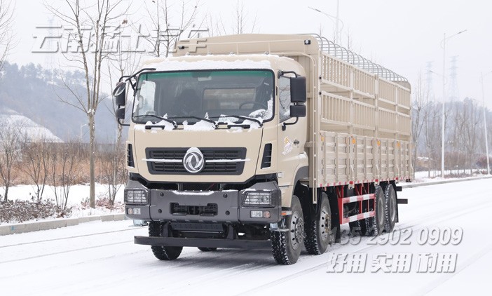 圍欄畜牧車(chē),果蔬運(yùn)輸車(chē),12米重型貨車(chē),420馬力倉(cāng)柵車(chē),四橋卡車(chē),東風(fēng)后八輪